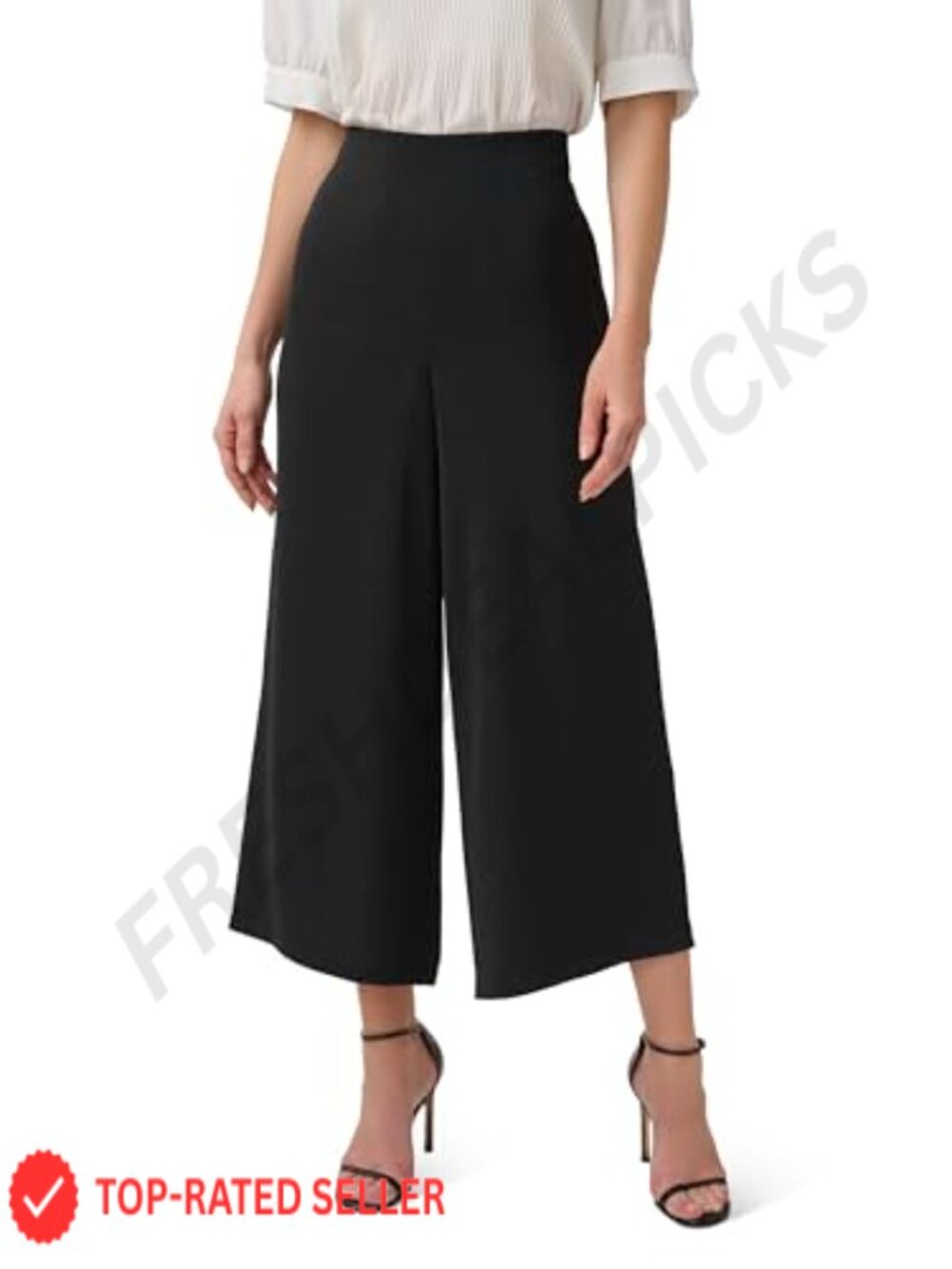 Textured Satin Pull On Wide Leg Cropped Pants